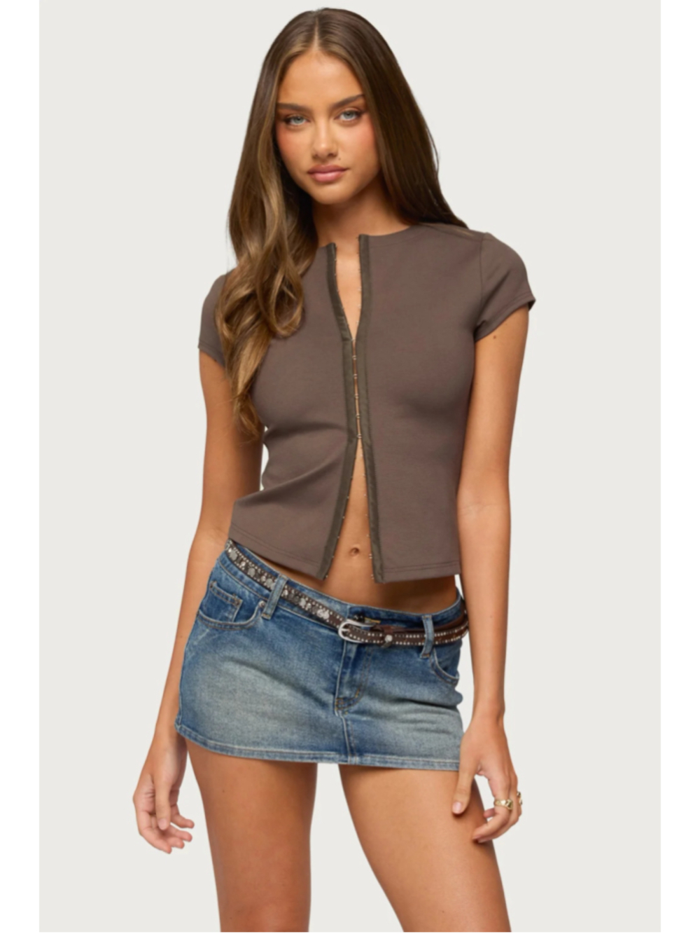 Edikted whitley hook & eye top M NWT